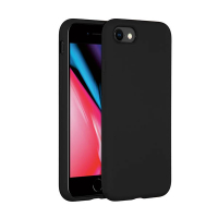 Accezz Liquid Silicone Backcover Apple iPhone SE (2020 / 2022) / 8 / 7 zwart 137714