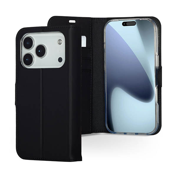 Accezz Wallet Softcase Bookcase Apple iPhone 17 Pro zwart 137741 - 1