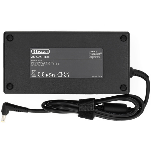 Acer adapter (19V, 7,9A, 150W, 123accu huismerk) ADR00247 - 2