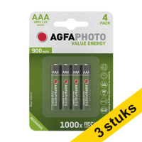 Aanbieding: 3x Agfaphoto oplaadbare micro AAA batterij 4 stuks