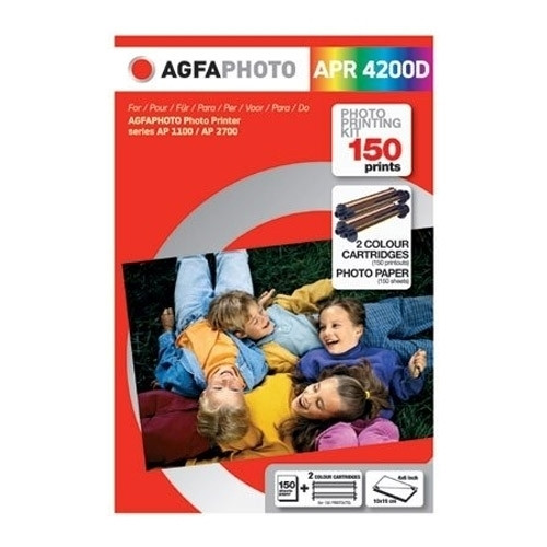 Agfaphoto APR4200D 2 cartridges + 150 vellen fotopapier (origineel) APR4200D 031898 - 1