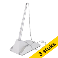 Aanbieding: 3x Alco baliepen met rechthoekige standaard zilver