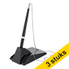 Aanbieding: 3x Alco baliepen met rechthoekige standaard zwart 219159 - 1