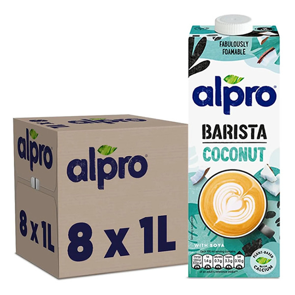 Alpro Barista Coconut plantaardige opschuimmelk 1l (8 stuks) 422846 - 1