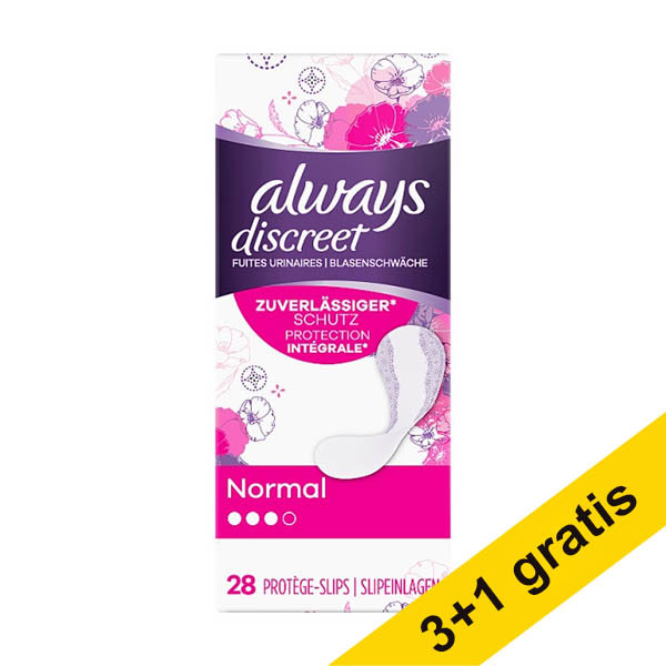 Aanbieding: 4x Always Discreet inlegkruisjes normal (28 Stuks) SAL01184 - 1