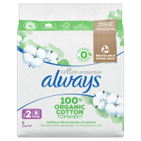 Always Cotton Protection maandverband size 2 long (9 stuks) SAL00109