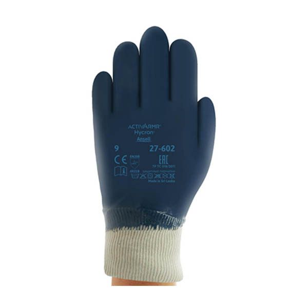 Ansell ActivArmr Hycron 27-602 nitril werkhandschoen blauw/wit maat 10/XL (12 paar) 19027110 SSA07067 - 1