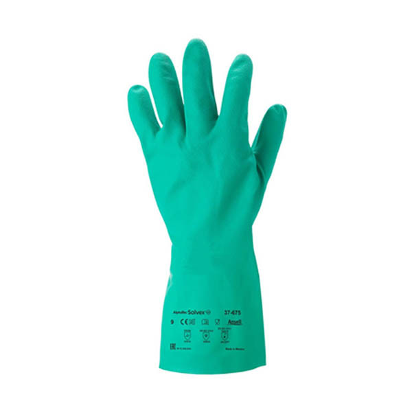 Ansell AlphaTec Solvex 37-675 werkhandschoen groen maat 8/M (12 paar) 19037308 SSA07080 - 1