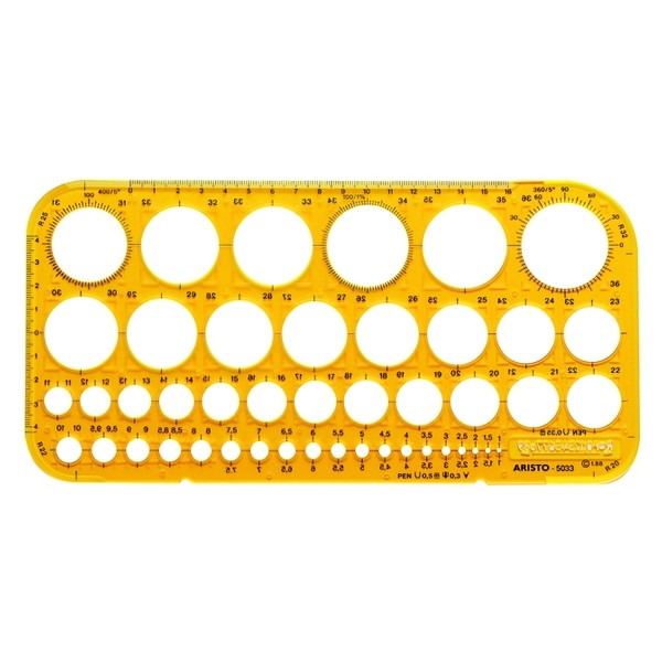 Aristo cirkelsjabloon 1 - 36 mm 45 cirkels AR-5033 206843 - 1