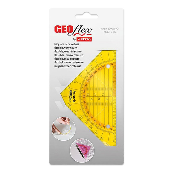 Aristo geoflex geodriehoek flexibel fluo-oranje (16 cm) AR-23009NO 206857 - 1