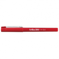 Artline 200 fineliner rood 0643202 238524