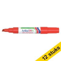 Aanbieding: 12x Artline 30 permanent marker rood (2 - 5 mm schuin) 238910