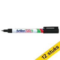 Aanbieding: 12x Artline 725 permanent marker zwart (0,4 mm rond) 360663