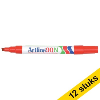 Aanbieding: 12x Artline 90 permanent marker (2 - 5 mm schuin) - rood 360635