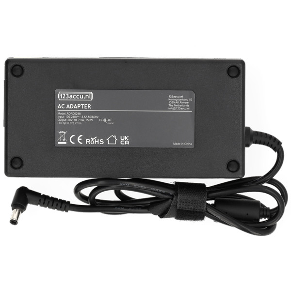 Asus adapter (20V, 7,5A, 150W, 123accu huismerk) ADR00248 Asus adapter (20V, 7,5A, 150W, 123accu huismerk) ADR00248 - 2