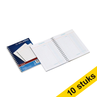 Aanbieding: 10x Atlanta kasboek A6 met spiraal (2 x 50 vellen)