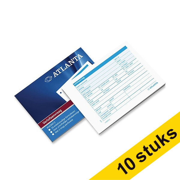 Aanbieding: 10x Atlanta verlofaanvraag bon A6 enkelvoud (50 vellen) 203127 - 1