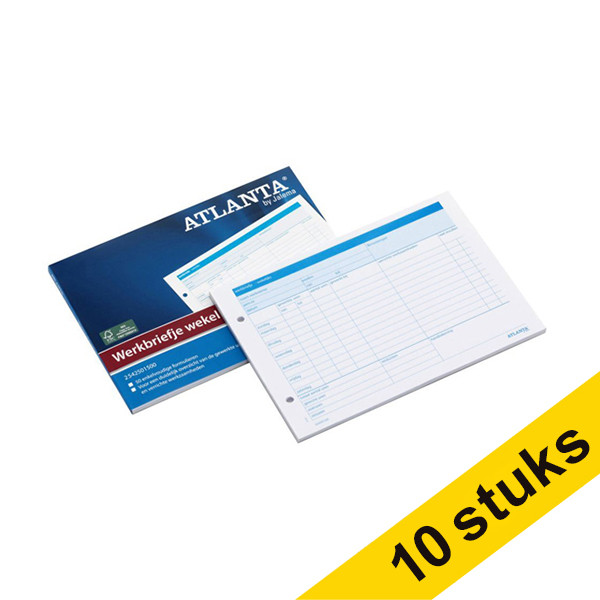 Aanbieding: 10x Atlanta werkbriefje A5 wekelijks (50 vellen) 203130 - 1