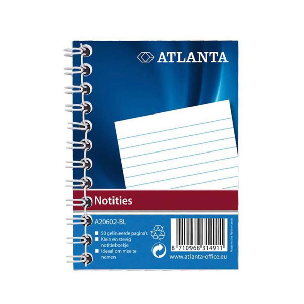 Atlanta notitieboek A7 gelijnd met spiraal (50 vellen) 2206026000 203047 - 1