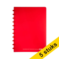 Aanbieding: 5 x Atoma Trendy gelijnd schrift A4 rood 72 vellen 405310