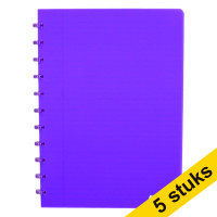 Aanbieding: 5 x Atoma Trendy gelijnd schrift A4 transparant paars 72 vellen