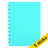 Aanbieding: 5 x Atoma Trendy gelijnd schrift A4 transparant turkoois 72 vellen
