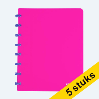 Aanbieding: 5 x Atoma Trendy geruit schrift A4 transparant roze 72 vellen (4 x 8 mm)