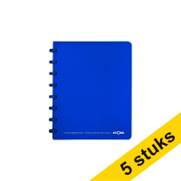 Aanbieding: 5 x Atoma Trendy geruit schrift A5 donkerblauw 72 vellen (4 x 8 mm)