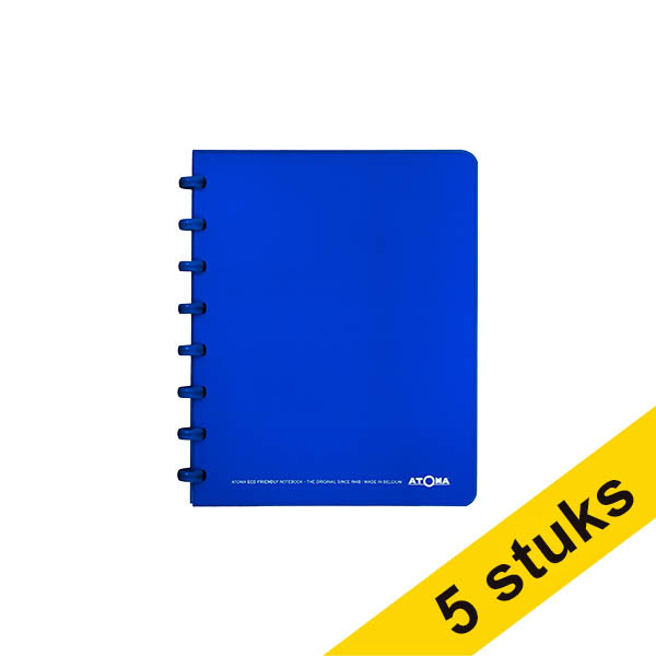 Aanbieding: 5 x Atoma Trendy geruit schrift A5 transparant blauw 72 vellen (4 x 8 mm) 405303 - 1