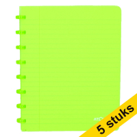 Aanbieding: 5 x Atoma Trendy geruit schrift A5 transparant groen 72 vellen (4 x 8 mm)