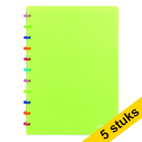Aanbieding: 5 x Atoma Tutti Frutti geruit schrift A4 transparant groen 72 vellen (4 x 8 mm) 405353