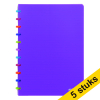 Aanbieding: 5 x Atoma Tutti Frutti geruit schrift A4 transparant paars 72 vellen (4 x 8 mm) 405355 - 1