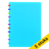 Aanbieding: 5 x Atoma Tutti Frutti geruit schrift A4 transparant turkoois 72 vellen (5 mm) 405351 - 1