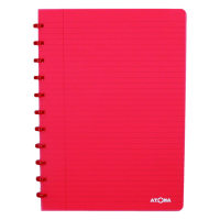 Atoma Trendy gelijnd schrift A4 transparant rood 72 vellen 4137204 405237