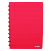 Atoma Trendy gelijnd schrift A4 transparant rood 72 vellen