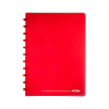 Atoma Trendy gelijnd schrift A4 transparant rood 72 vellen
