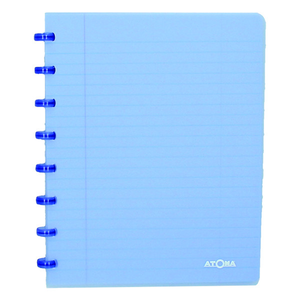 Atoma Trendy gelijnd schrift A5 transparant blauw 72 vellen 4135602 405220 - 1