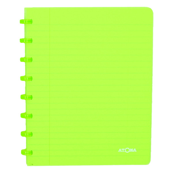 Atoma Trendy gelijnd schrift A5 transparant groen 72 vellen 4135603 405221 - 1