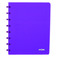 Atoma Trendy gelijnd schrift A5 transparant paars 72 vellen 4135606 405223