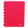 Atoma Trendy gelijnd schrift A5 transparant rood 72 vellen