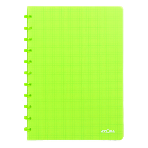 Atoma Trendy geruit schrift A4 transparant groen 72 vellen (5 mm) 4137303 405241 - 1