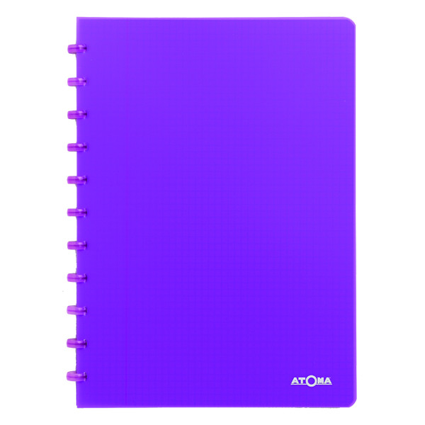 Atoma Trendy geruit schrift A4 transparant paars 72 vellen (5 mm) 4137306 405243 - 1