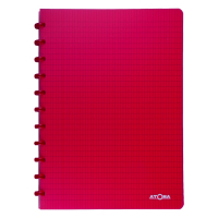 Atoma Trendy geruit schrift A4 transparant rood 72 vellen (4 x 8 mm) 4137404 405247