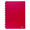 Atoma Trendy geruit schrift A4 transparant rood 72 vellen (4 x 8 mm)