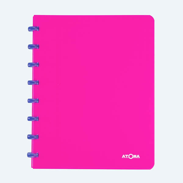 Atoma Trendy geruit schrift A4 transparant roze 72 vellen (4 x 8 mm) 405248 - 1