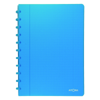 Atoma Trendy geruit schrift A4 transparant turkoois 72 vellen (4 x 8 mm) 4137408 405249