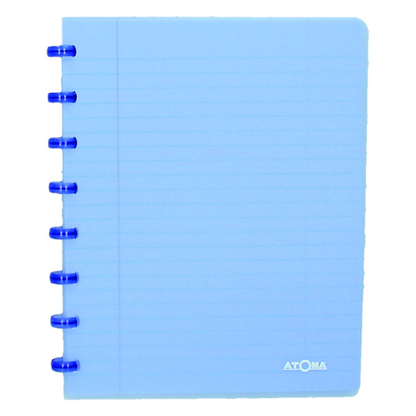 Atoma Trendy geruit schrift A5 transparant blauw 72 vellen (5 mm) 4135702 405225 - 1