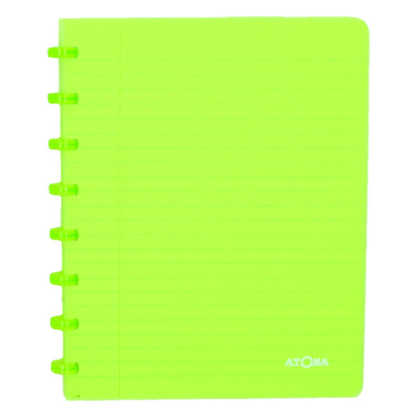 Atoma Trendy geruit schrift A5 transparant groen 72 vellen (4 x 8 mm) 4136103 405231 - 1
