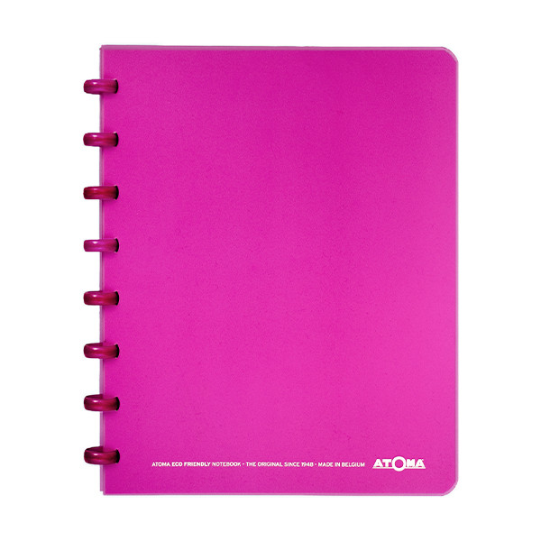 Atoma Trendy geruit schrift A5 transparant paars 72 vellen (5 mm) 405228 - 1