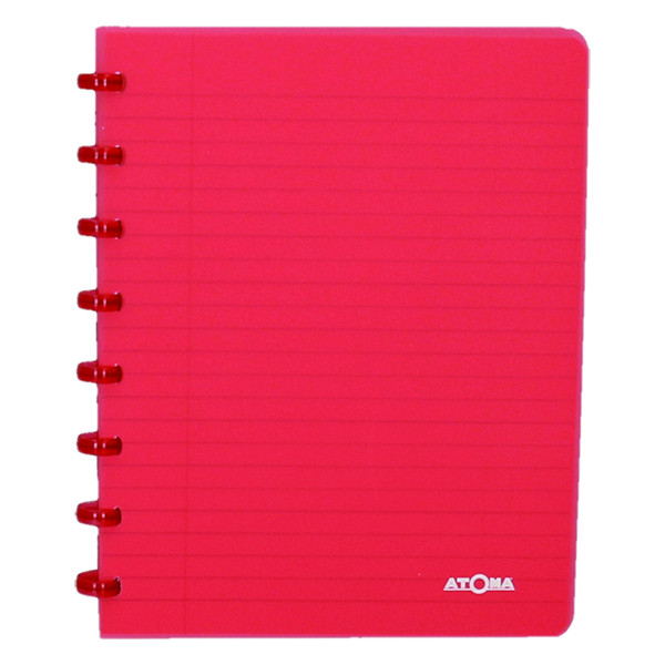 Atoma Trendy geruit schrift A5 transparant rood 72 vellen (5 mm) 4135704 405227 - 1